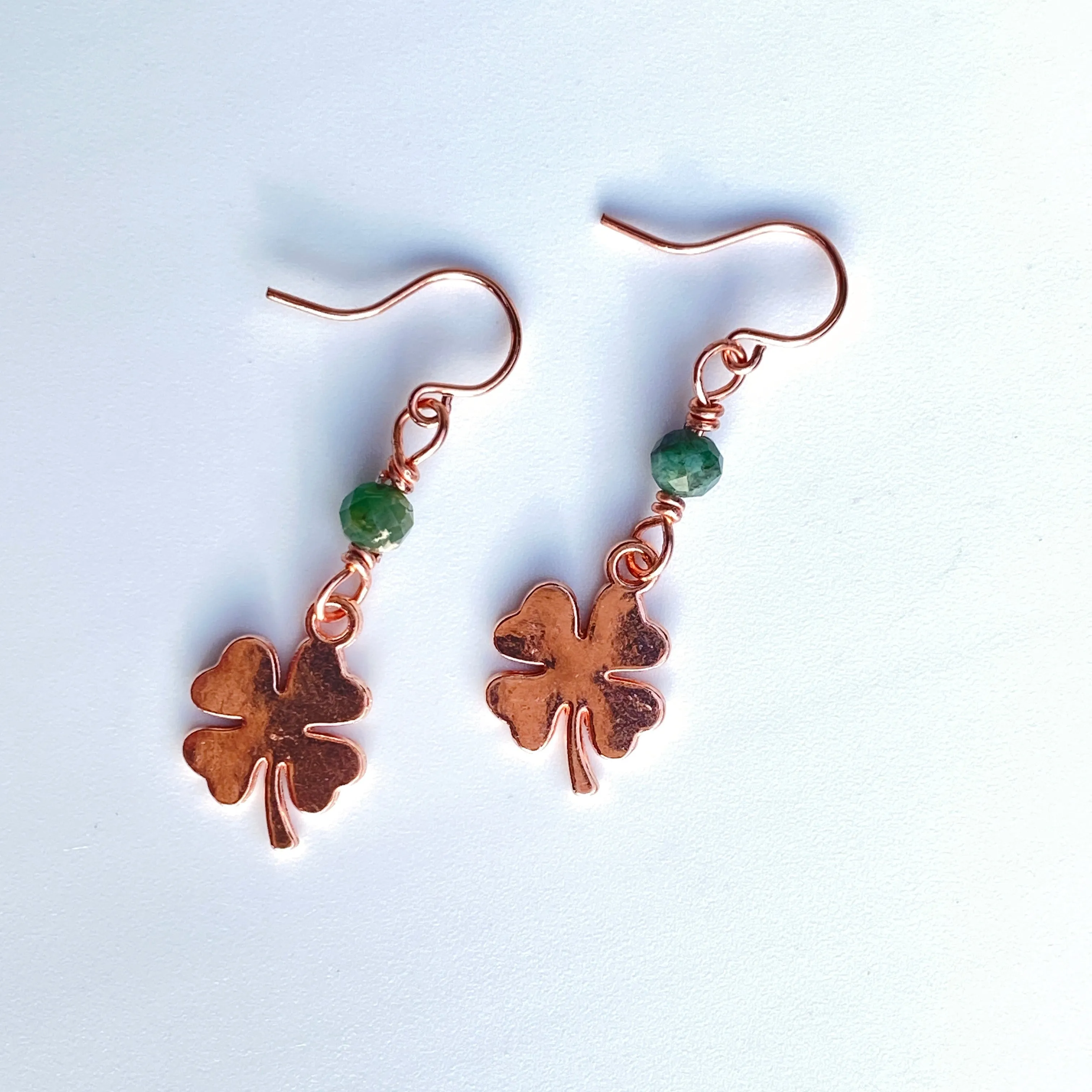 Clovers and Gemstone Earrings