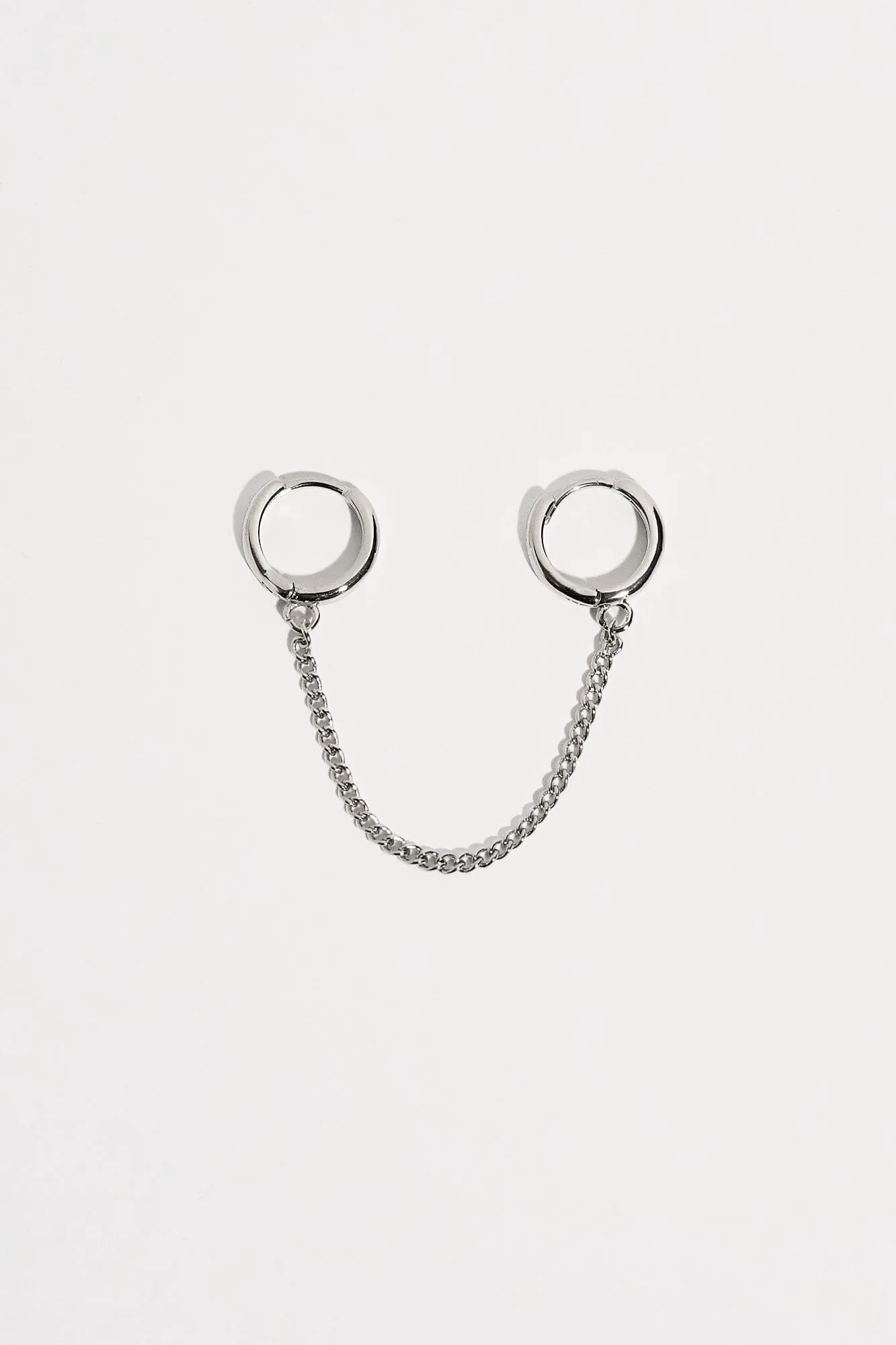 Connect Me Chain Hoops - 925 Silver