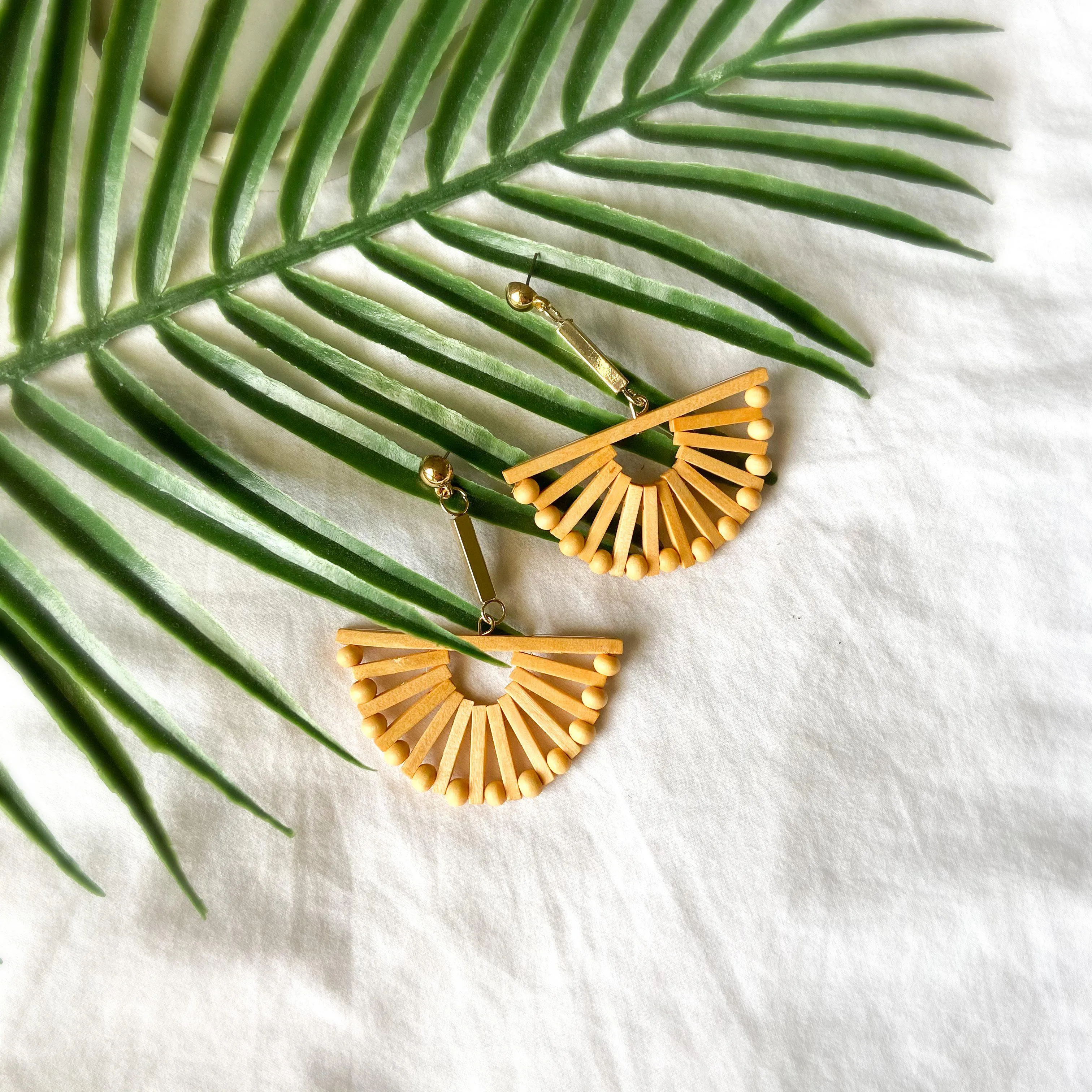 Costa Rica Wooden Statement Earrings