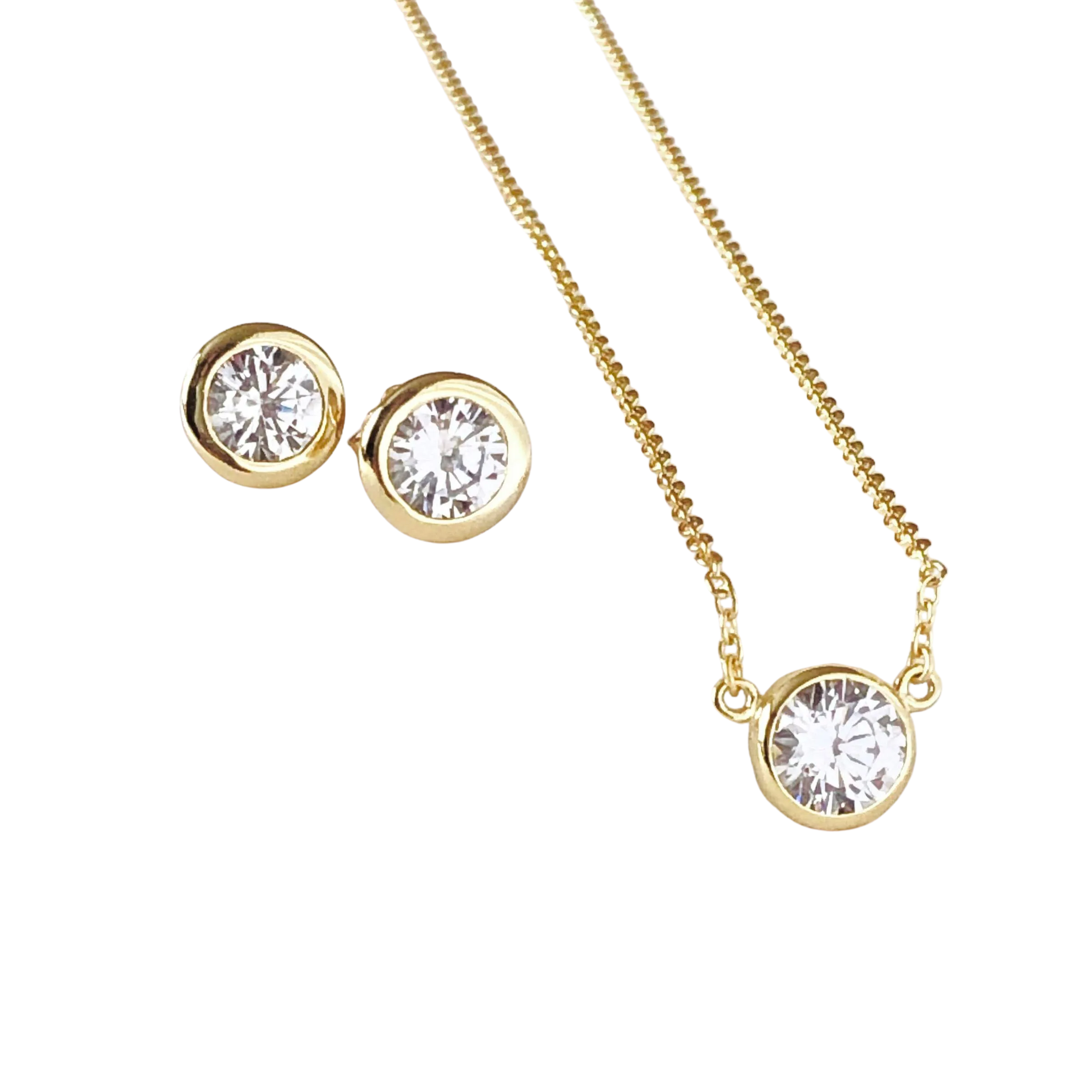 Diamond Necklace and Earring Gift Set