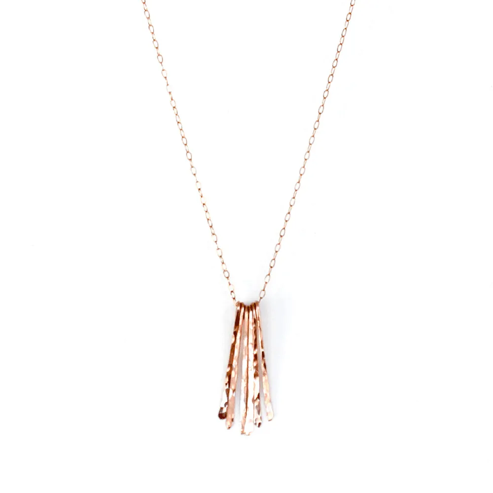 Different Strokes Fringe Pendant Necklace