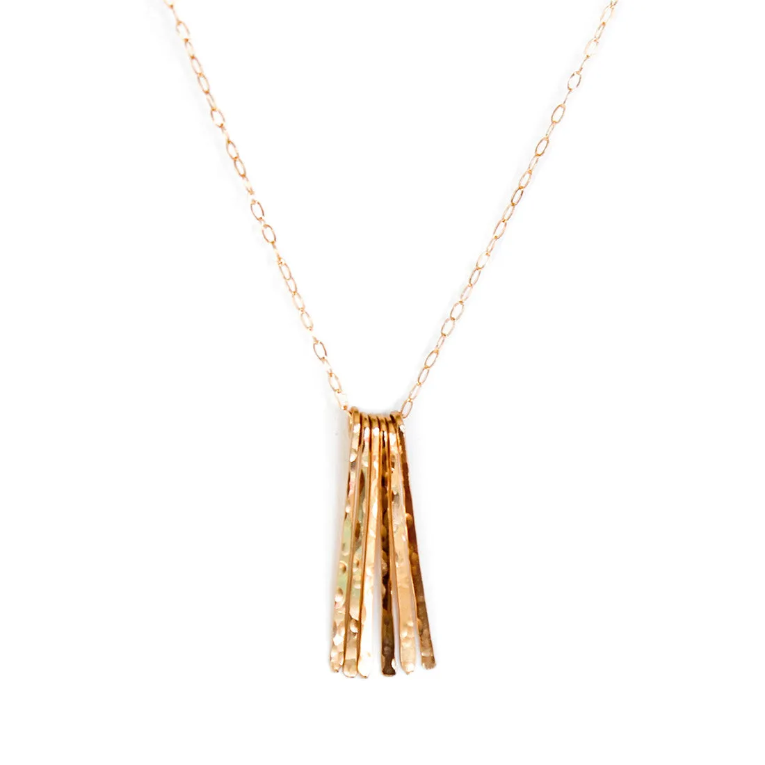 Different Strokes Fringe Pendant Necklace