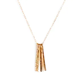 Different Strokes Fringe Pendant Necklace