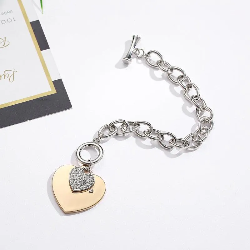 DOUBLE HEART CHAINS OF LOVE BRACELET