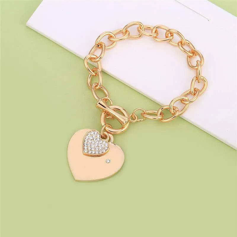 DOUBLE HEART CHAINS OF LOVE BRACELET