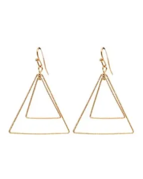 Double Layered Triangle Earrings