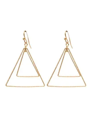 Double Layered Triangle Earrings