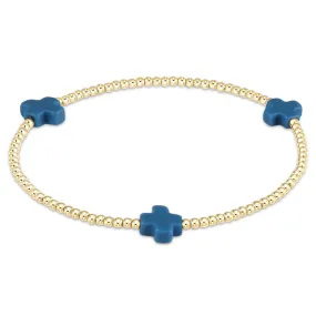 ENewton 2mm Cobalt Gold Signature Cross Bracelet