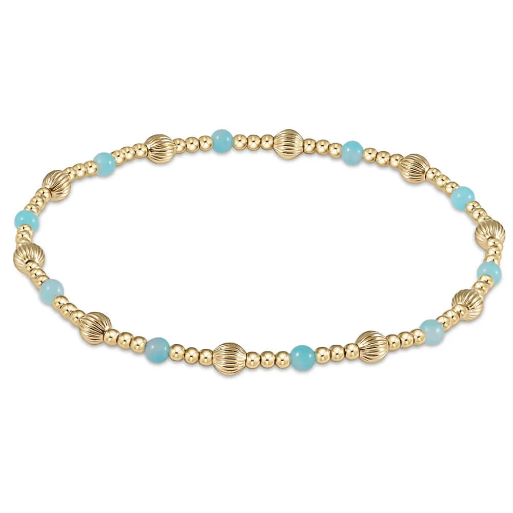 ENewton 4mm Gold Amazonite Dignity Sincerity Bracelet