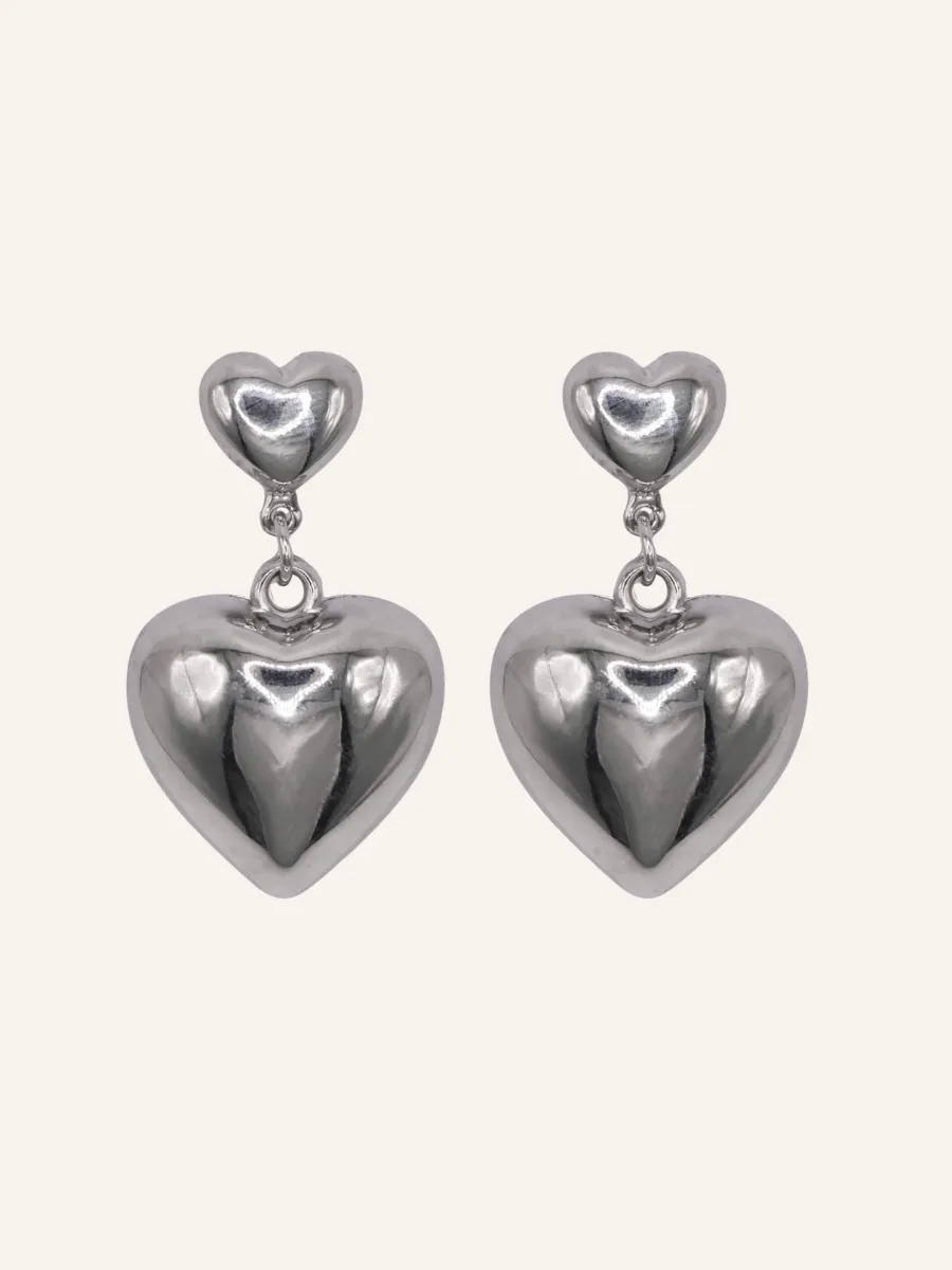 Esme Heart Drops - Silver