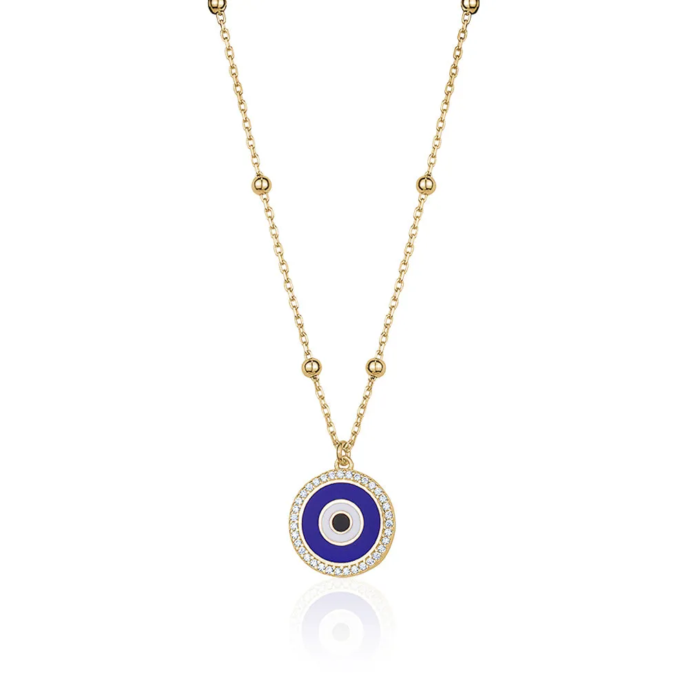 EVIL EYE ENAMEL COIN