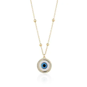 EVIL EYE ENAMEL COIN