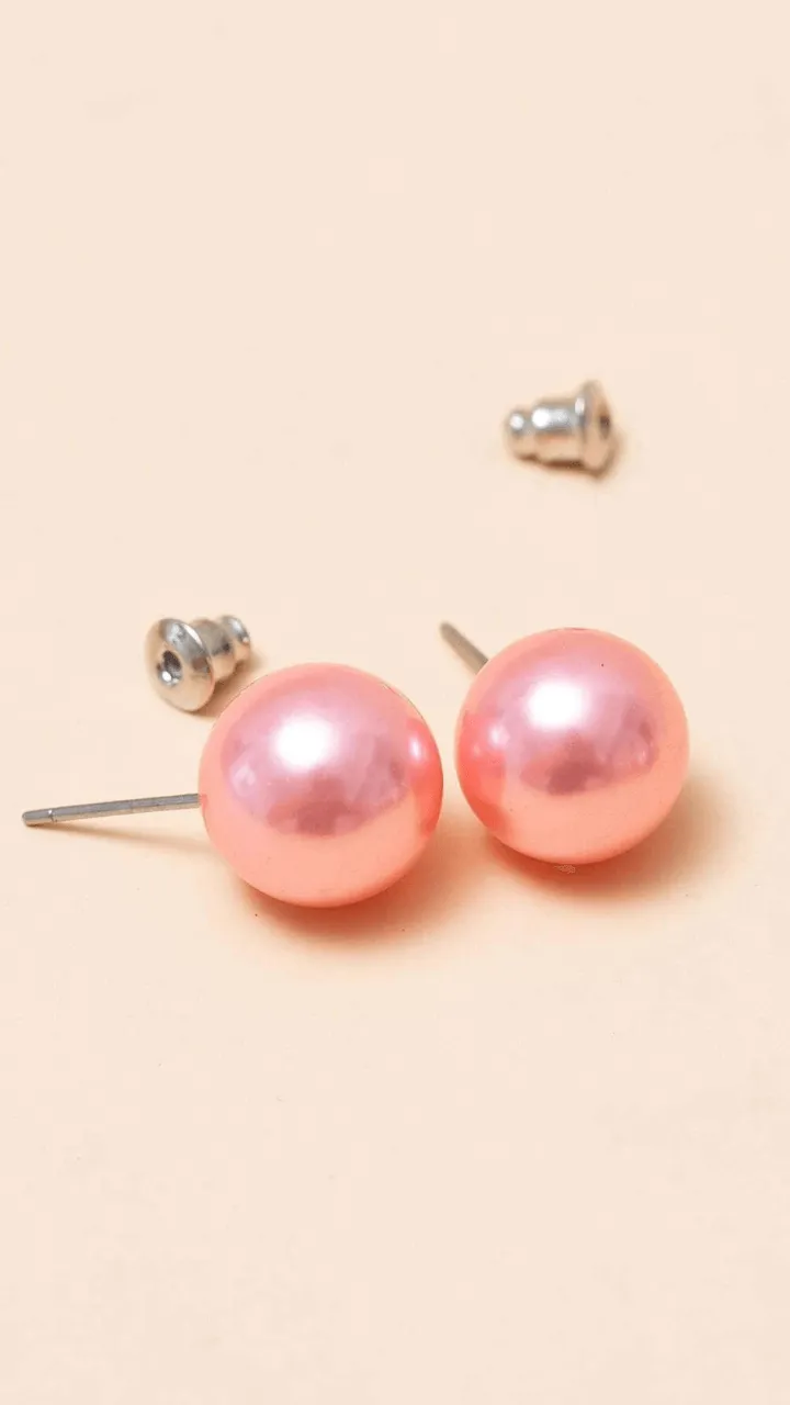 Faux Pearl Stud Earrings JU0335