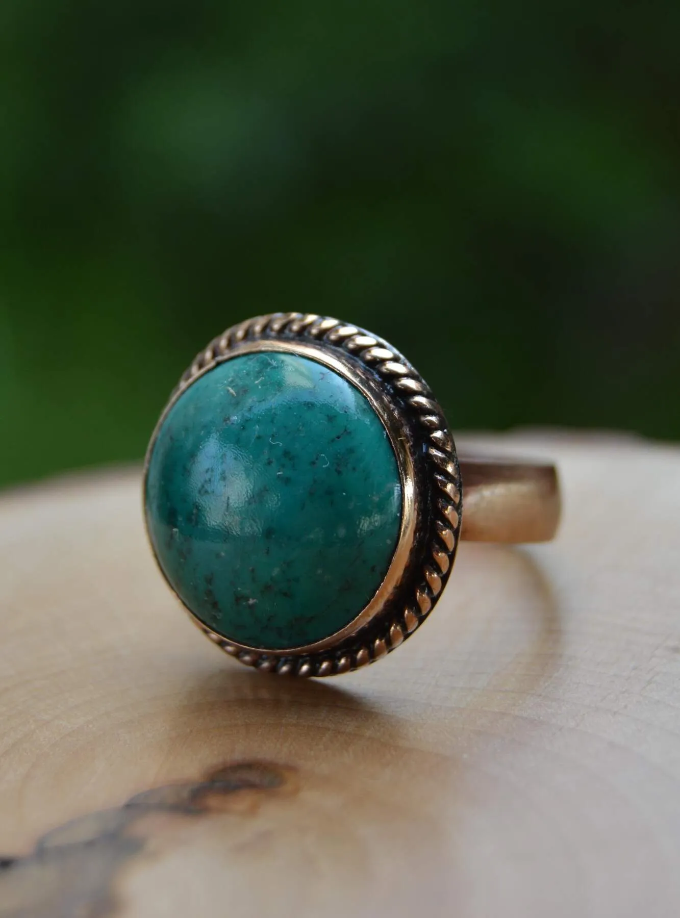 Firuze Natural Stone Handmade Ring Adjustable