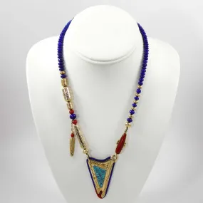 Vintage-Inspired Gold and Gemstone Pendant Necklace for Women