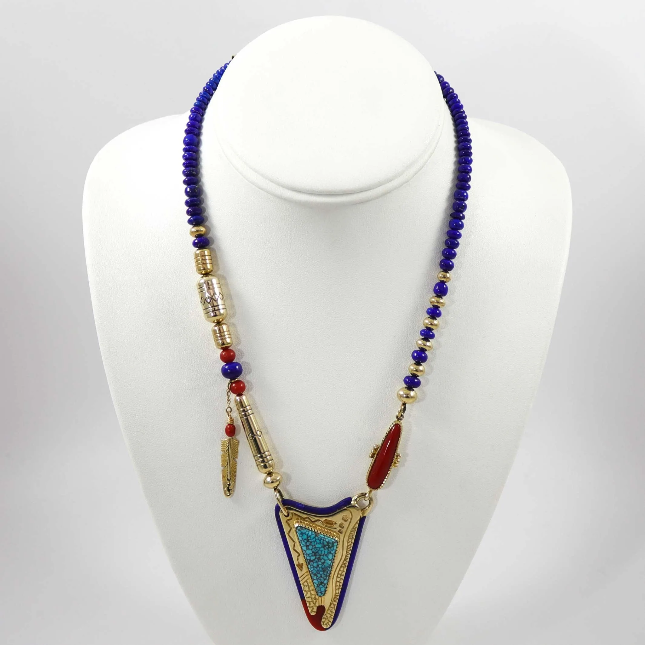 Vintage-Inspired Gold and Gemstone Pendant Necklace for Women