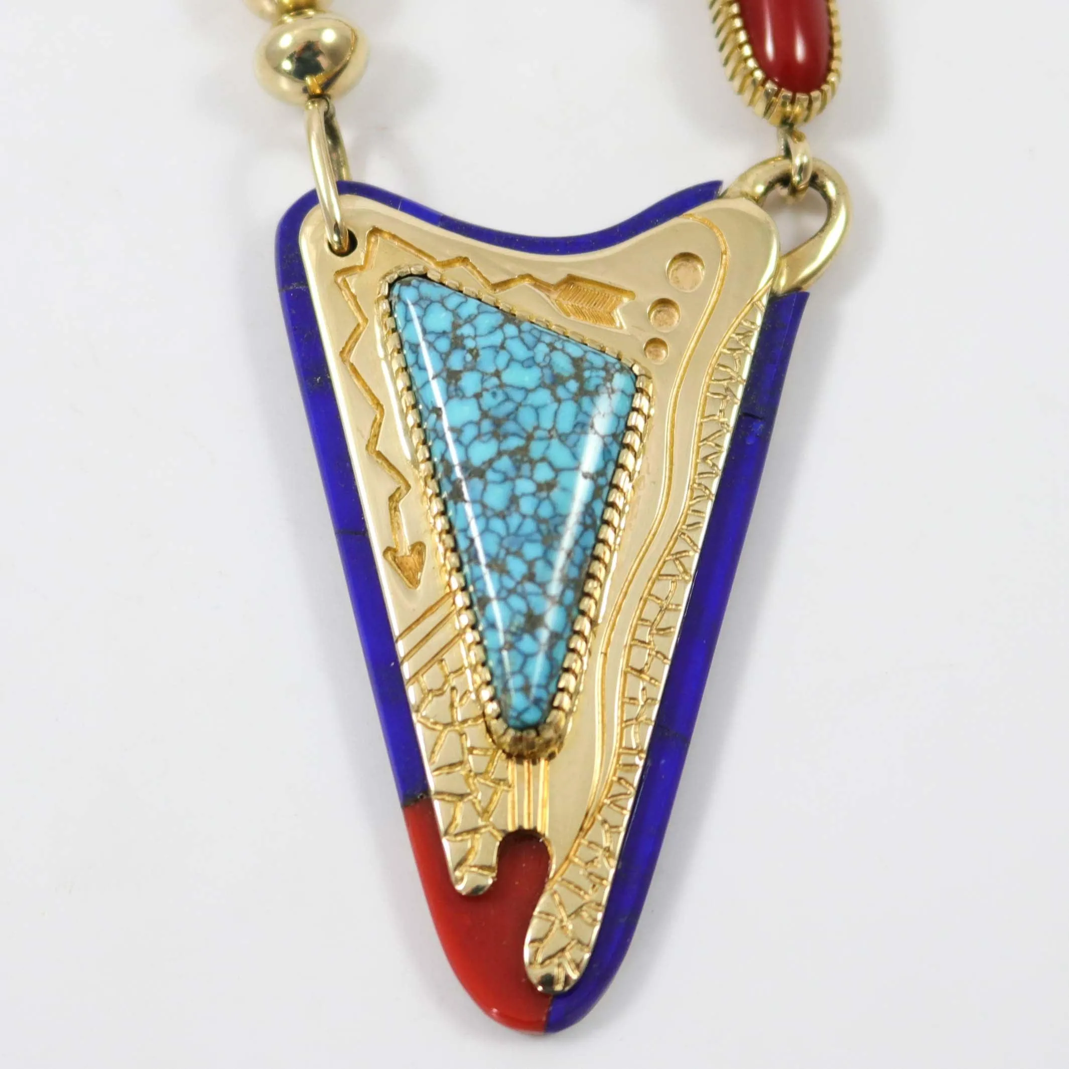 Vintage-Inspired Gold and Gemstone Pendant Necklace for Women