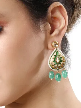 Gold Plated Kundan Earrings