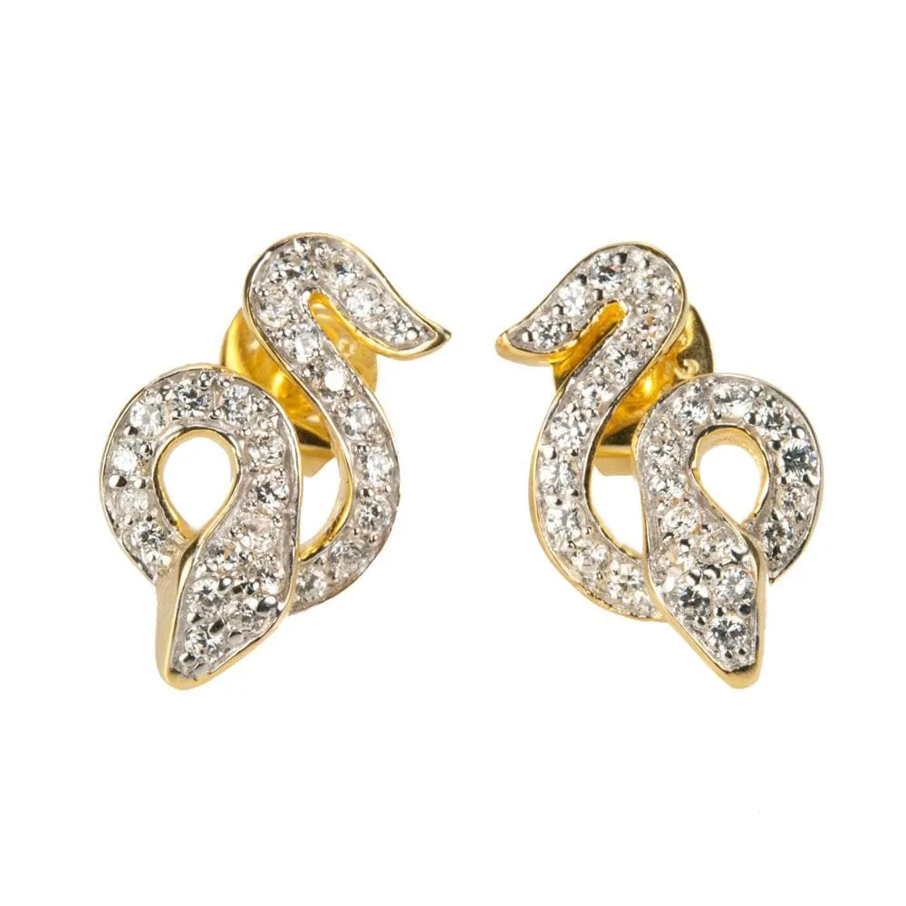 Gold Snake Earrings