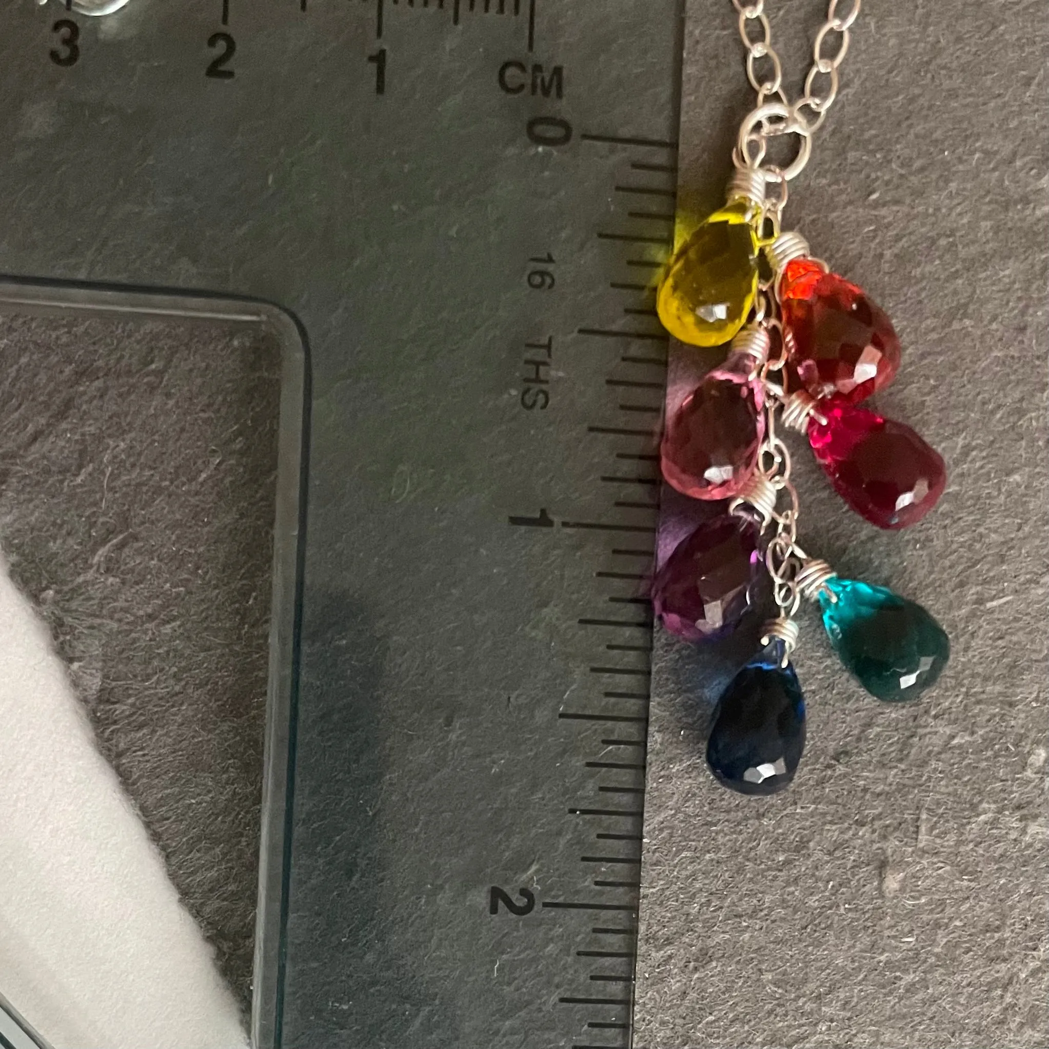 Goody Goody Gumdrops 7 Stone Rainbow Necklace