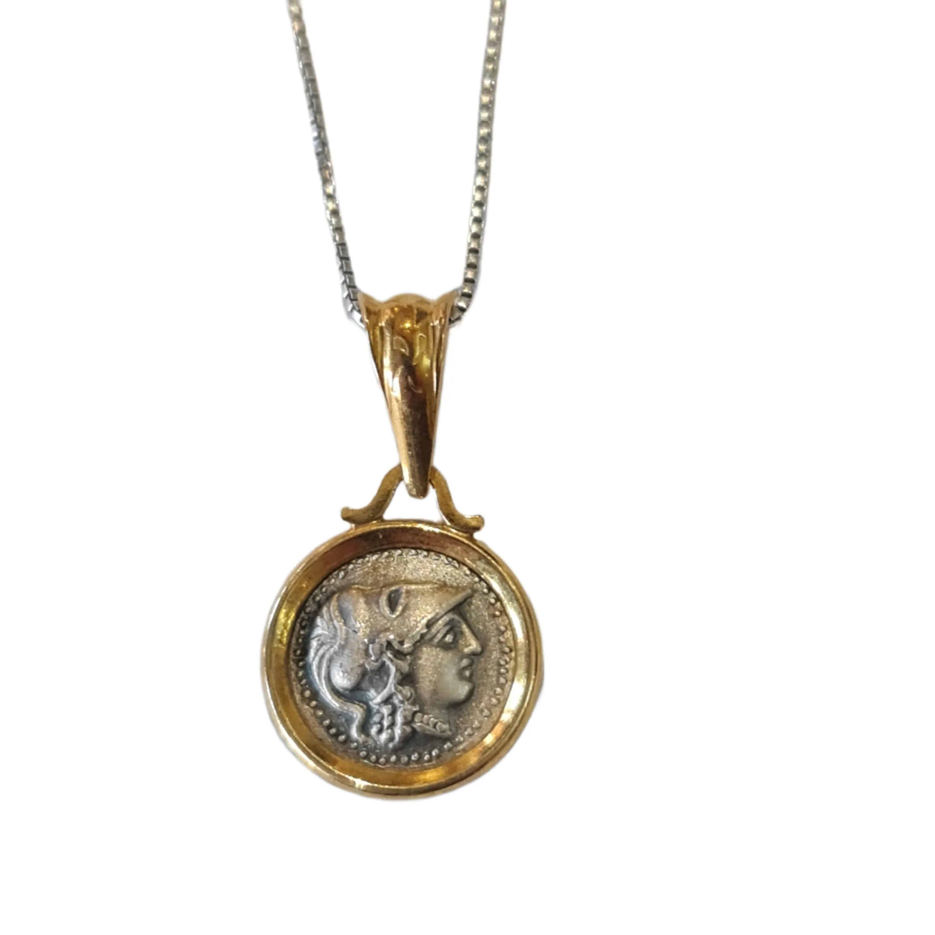 Beautifully crafted Small Greek Athena Pendant Necklace