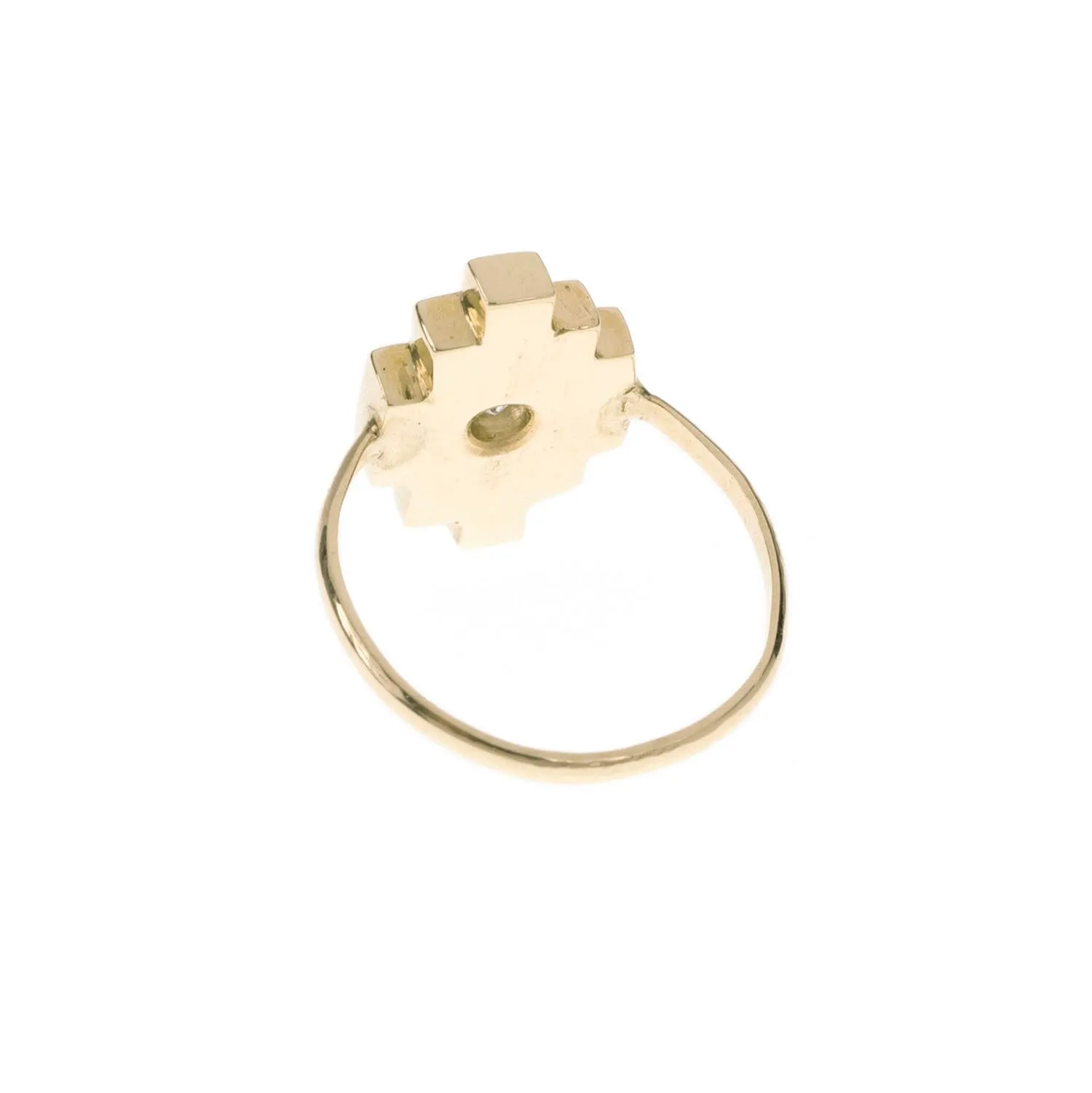 H A N D M A D E / ARUN radiant steps ring from The Rajah Press / 14k with white sapphire