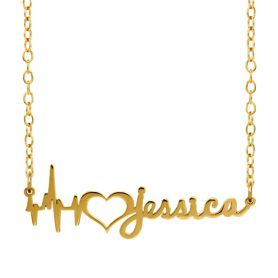 Heartbeat Name Necklace