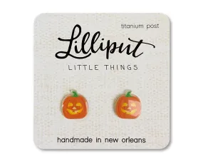 Jack O Lantern Pumpkin Earrings