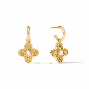 Julie Vos Corinth Hoop & Charm Earring - Pearl