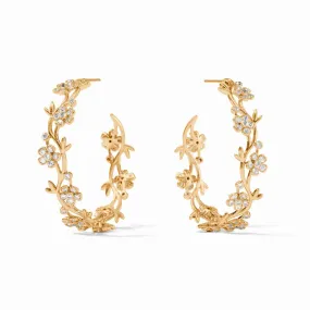 Large Julie Vos Laurel Hoop Earrings in High-Quality Gold Finish