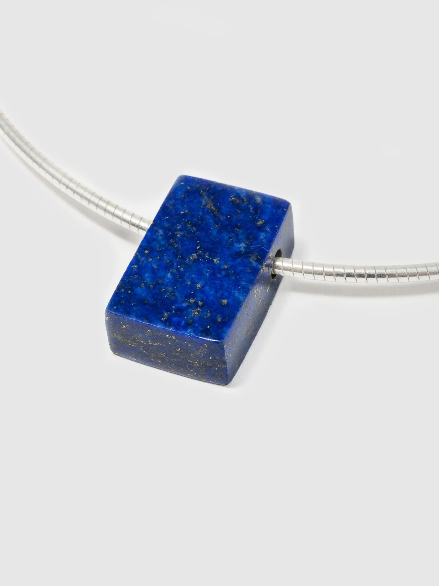 Lapis Cube Necklace - Vintage Capsule