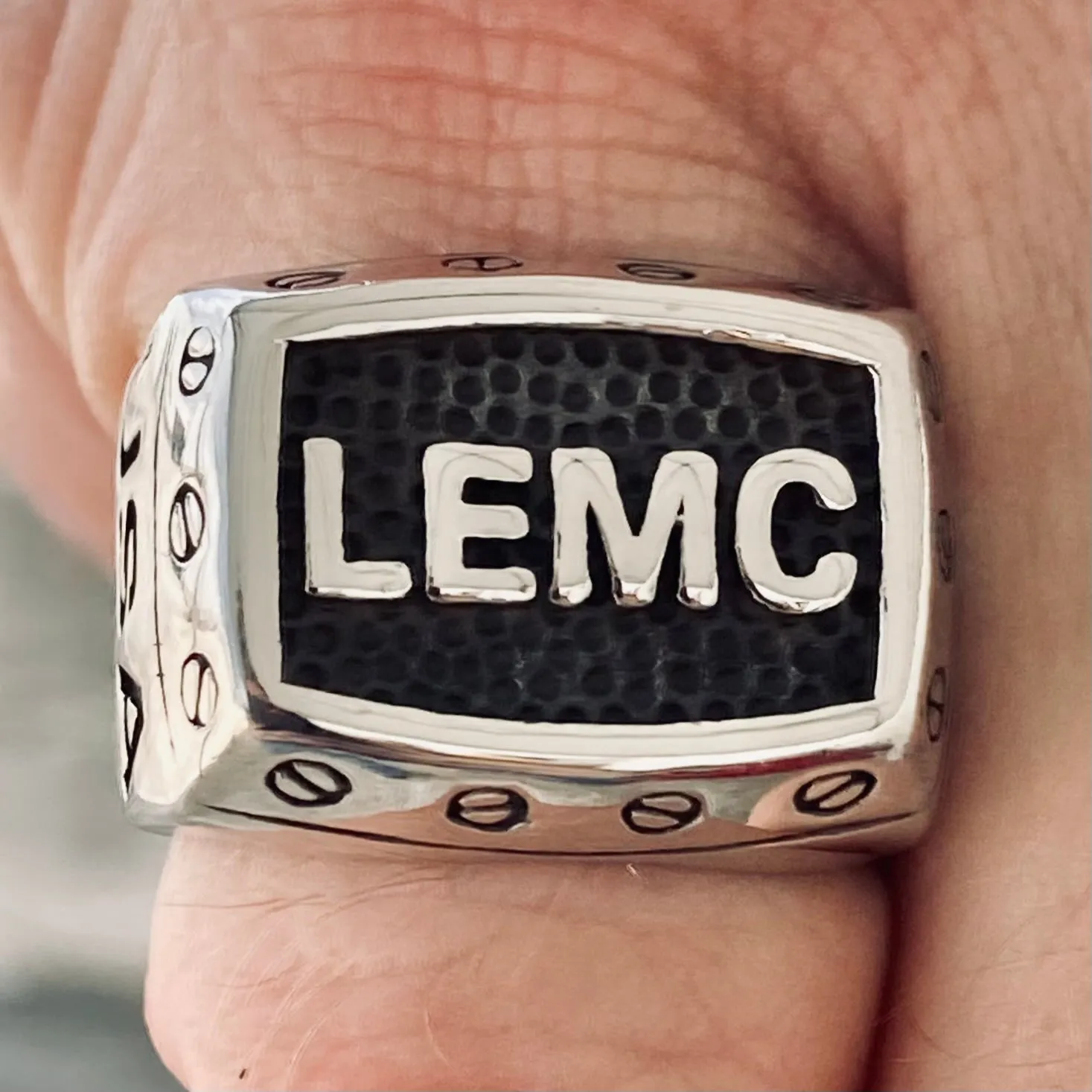 LEMC Law Enforcment Motorcycle Club Ring - R39