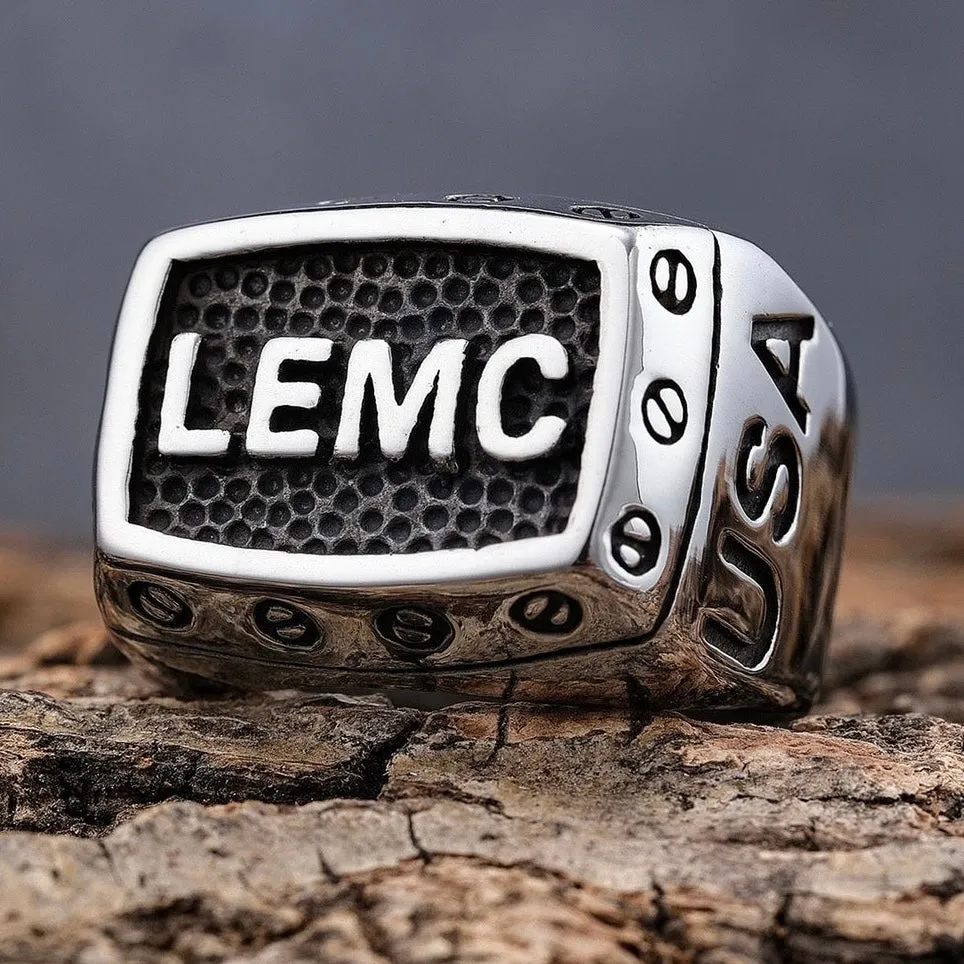 LEMC Law Enforcment Motorcycle Club Ring - R39