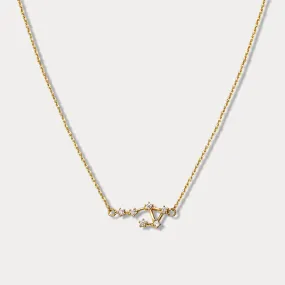 Libra Constellation Diamond Pendant Necklace