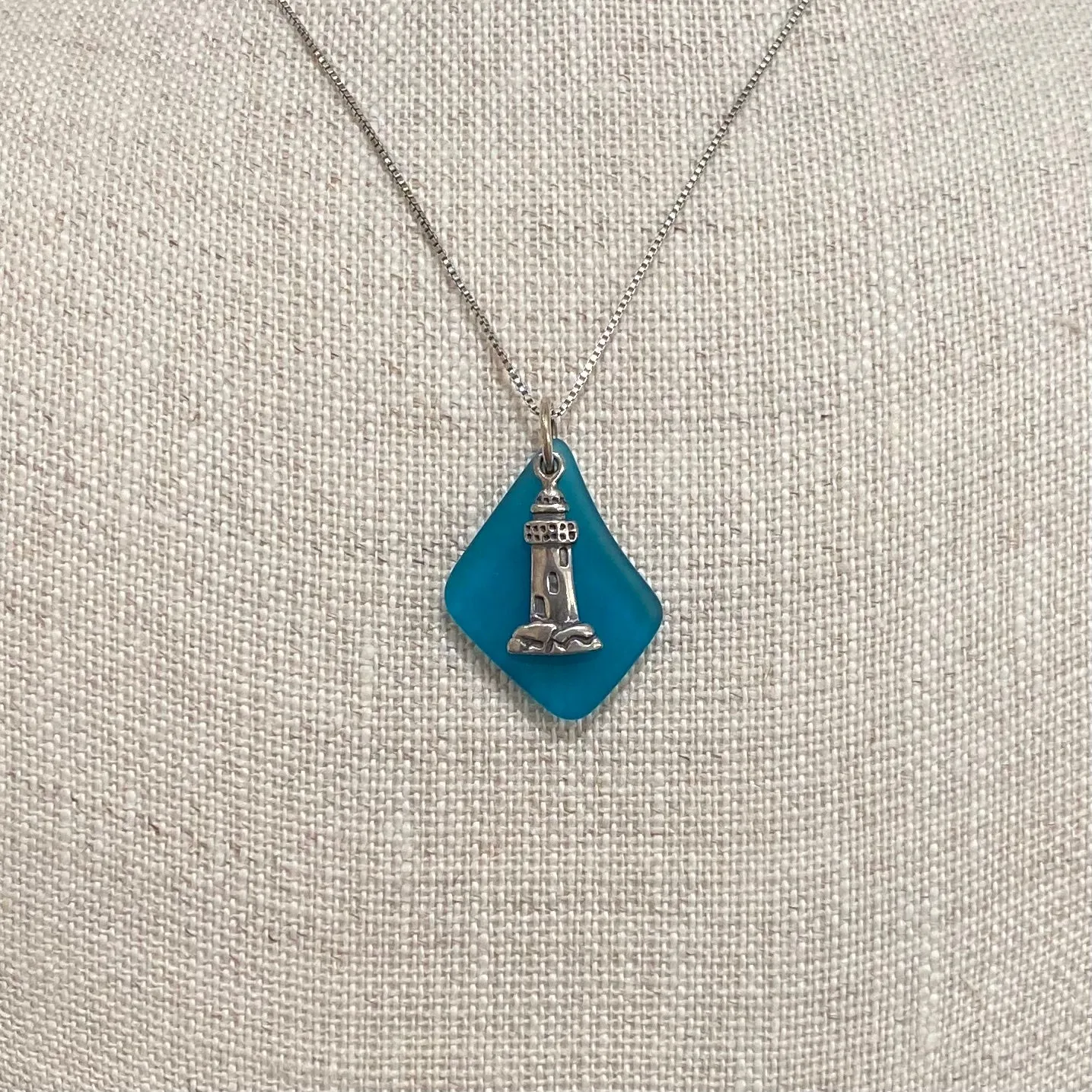 Lighthouse Sea Glass Necklace