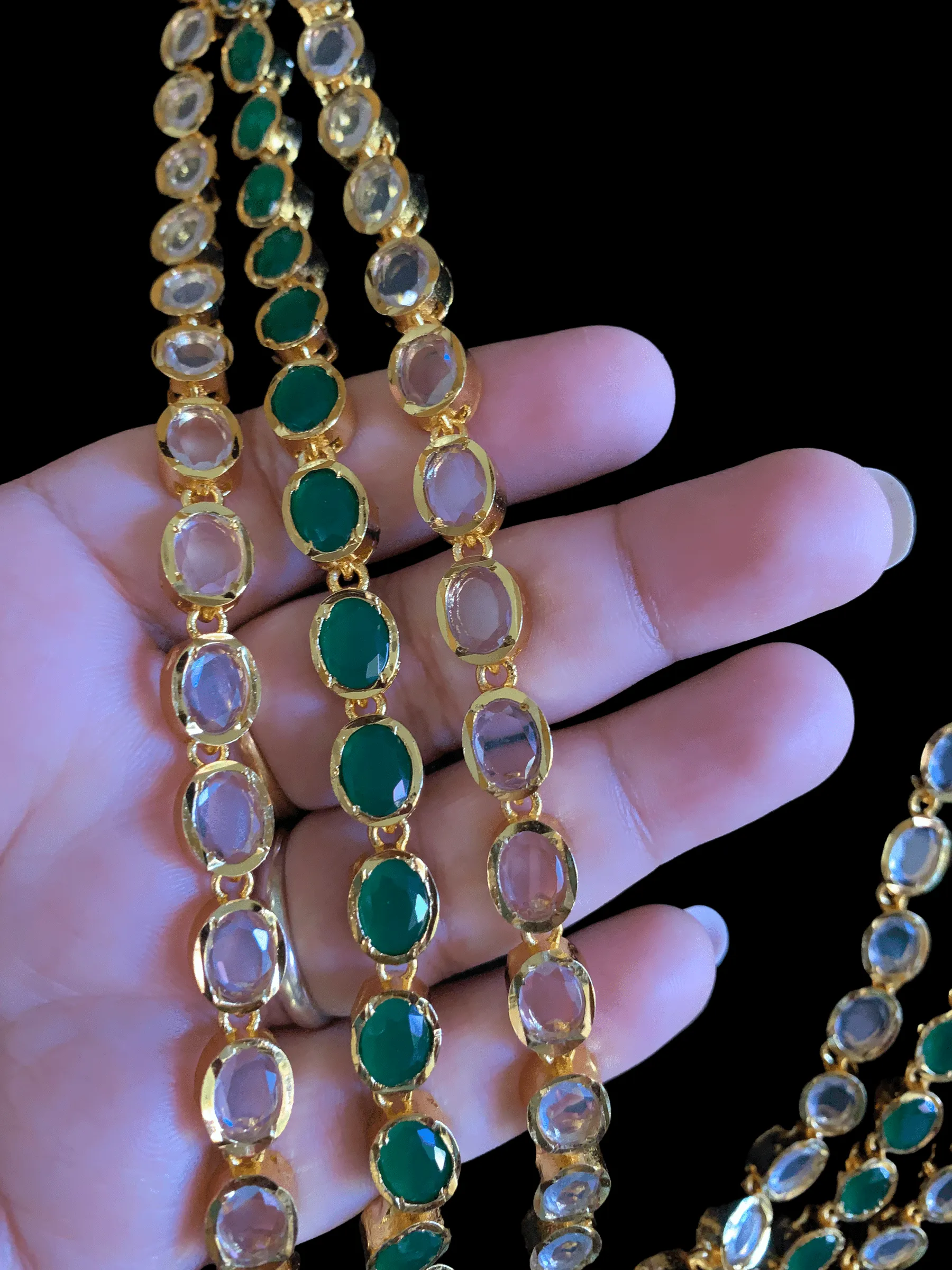 LN119 Marihah gold plated Rani haar in fresh water pearls ( SHIPS IN 4 WEEKS )