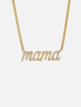 Mama Small La Firma Diamond Necklace