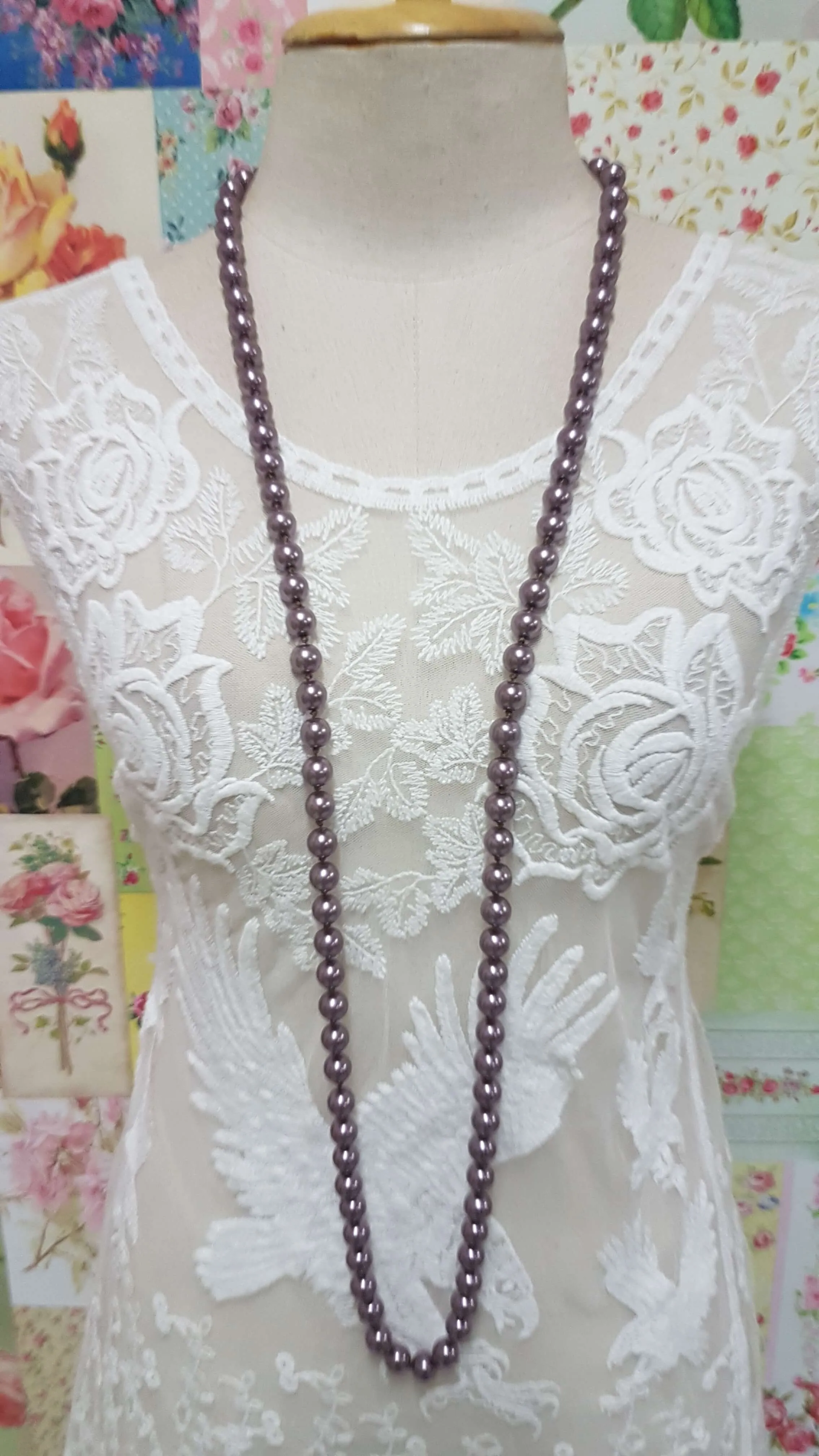 Mauve Necklace JU055