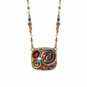 Michal Golan Colorful Large Spiral Confetti Necklace