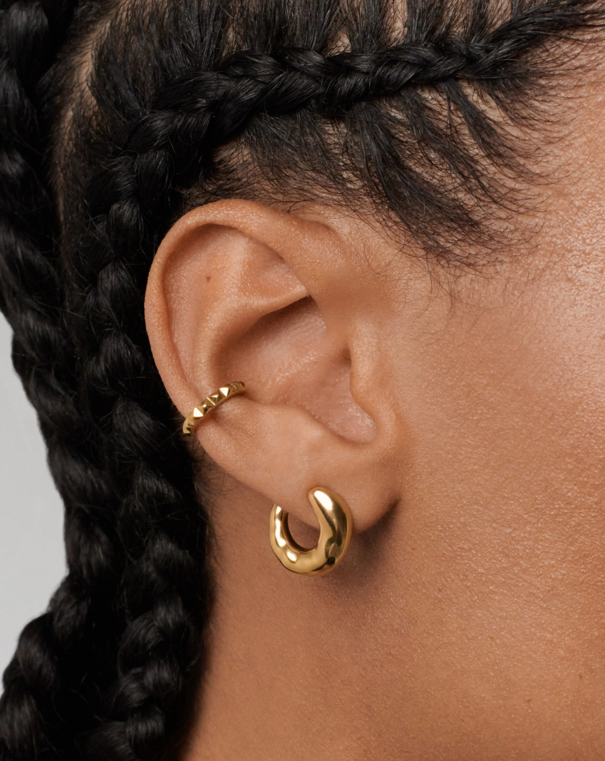 Molten Open Stud Earrings | 18ct Gold Plated Vermeil