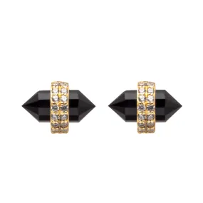 Montreal Bullet and Pavé Band Earrings