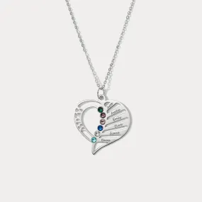 Multi-name Heart Necklace