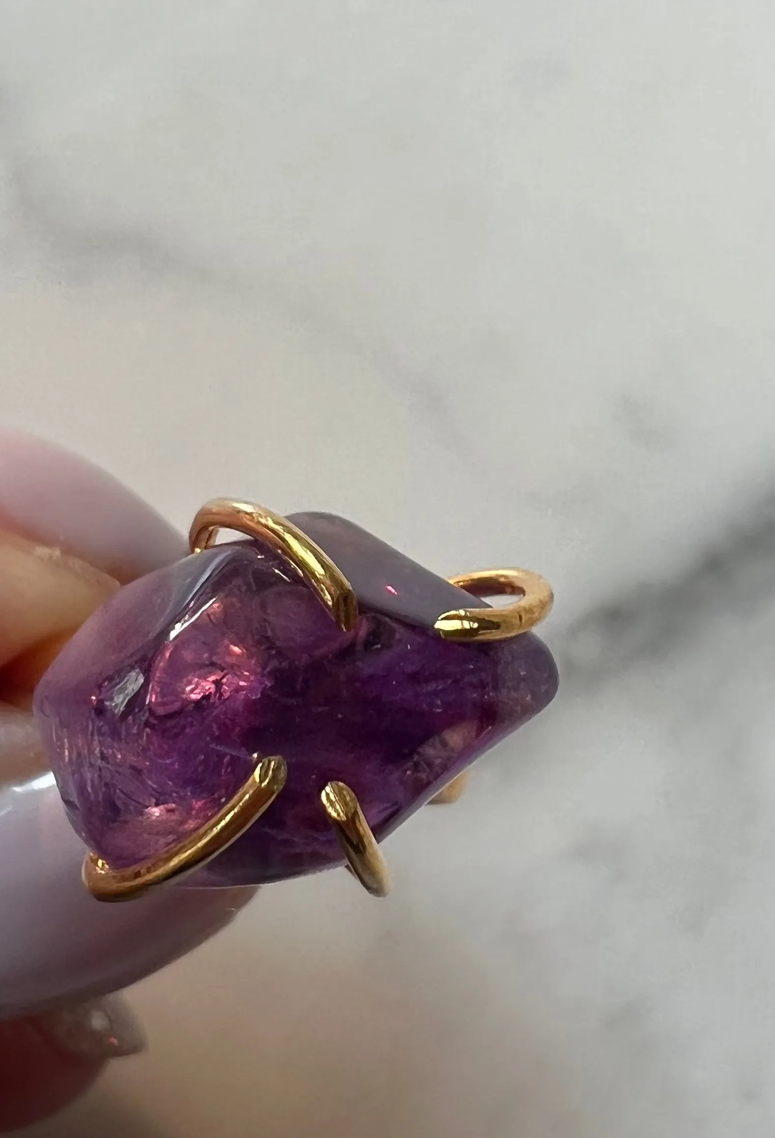 Natural Amethyst Stone Ring