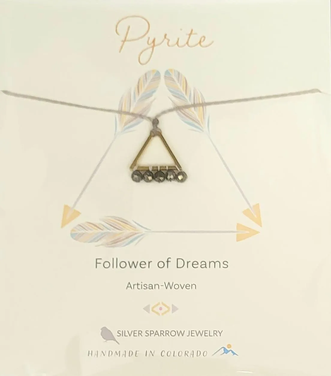 Necklace, Follower of Dreams -  Pyrite Triangle