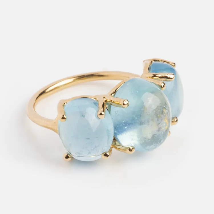 One of a Kind Jumbo Aquamarine Gumdrop Ring