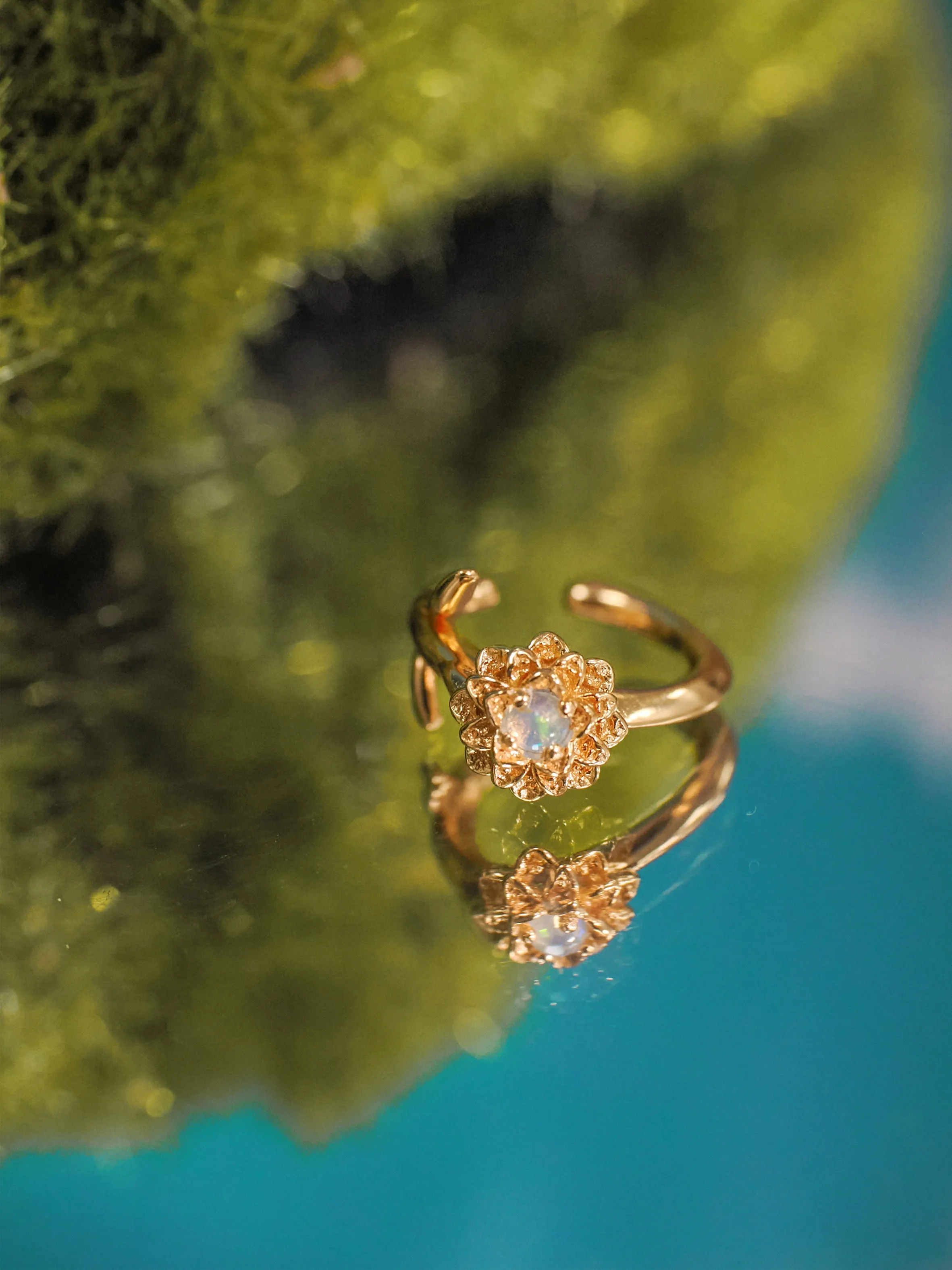 Opal Gold Ear Cuff - Marigold