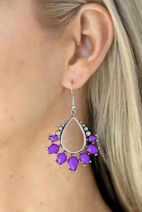 Paparazzi Flamboyant Ferocity - Purple Earrings