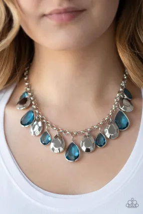 Paparazzi Necklace ~ CLIQUE-bait - Blue Necklace