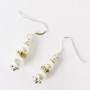 Pearl and Rhinestone Earrings