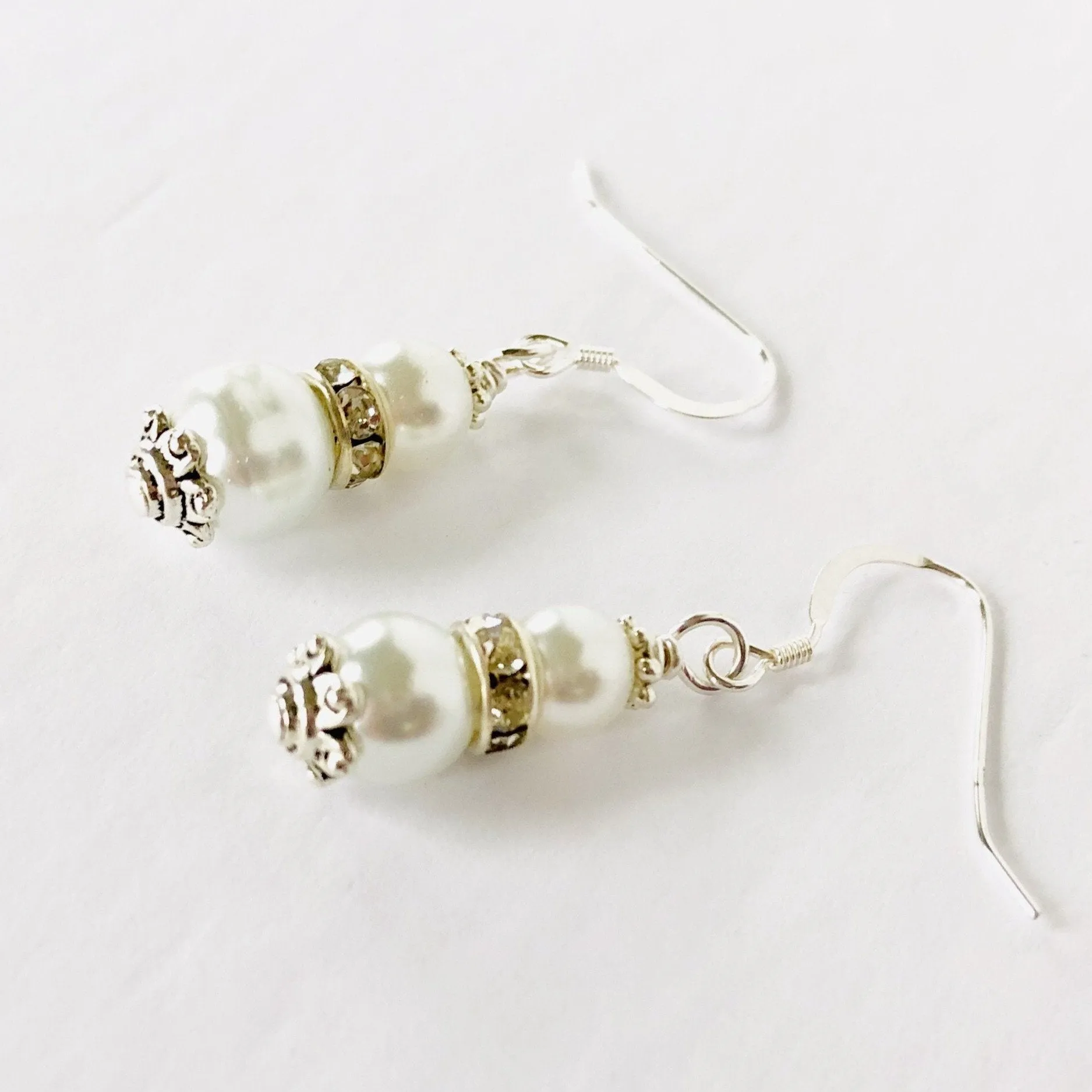 Pearl and Rhinestone Earrings